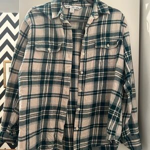 Old Navy Plaid Boyfriend Fit Over shirt